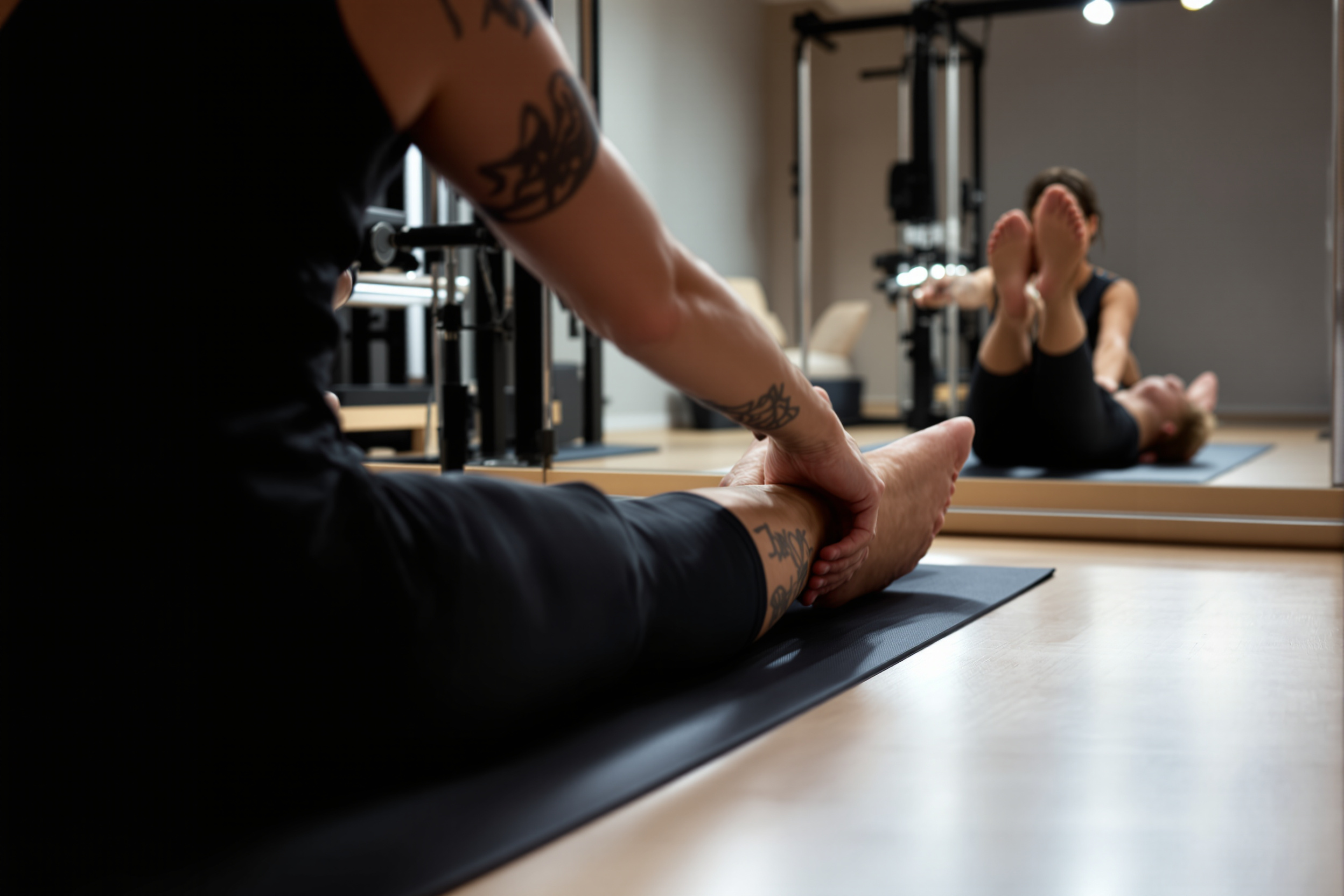Exercice de flexibilité en Pilates pour sportifs
